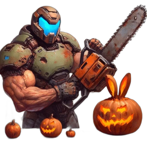 robot, weapon, mask, concept art transparent PNG cut-out