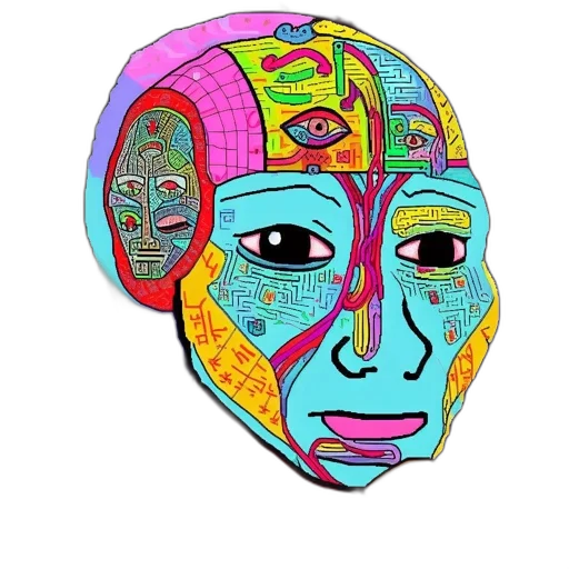 mask, face, robot, crown transparent PNG cut-out