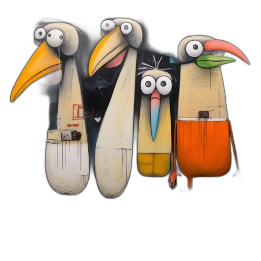 staff, concept art, cartoon, 3d render transparent PNG cut-out