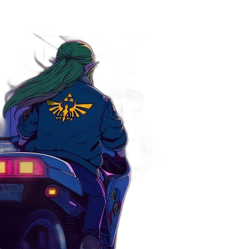 jacket, car, robot, cyberpunk transparent PNG cut-out