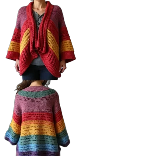 dress, jacket, colorful, four transparent PNG cut-out