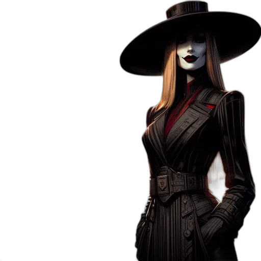 hat, staff, jacket, concept art transparent PNG cut-out