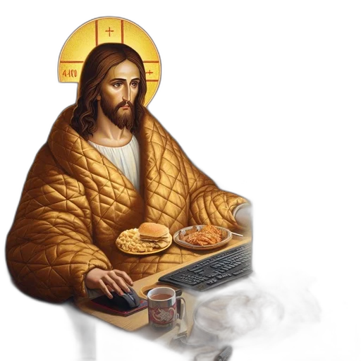 jacket, food, pixel art, vaporwave transparent PNG cut-out