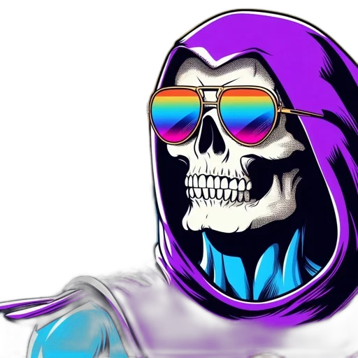 mask, jacket, vaporwave, concept art transparent PNG cut-out
