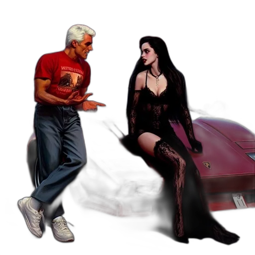 car, concept art, comic book art, fantasy art transparent PNG cut-out