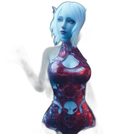 dress, robot, face, concept art transparent PNG cut-out