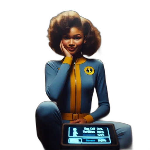 robot, staff, concept art, comic book art transparent PNG cut-out