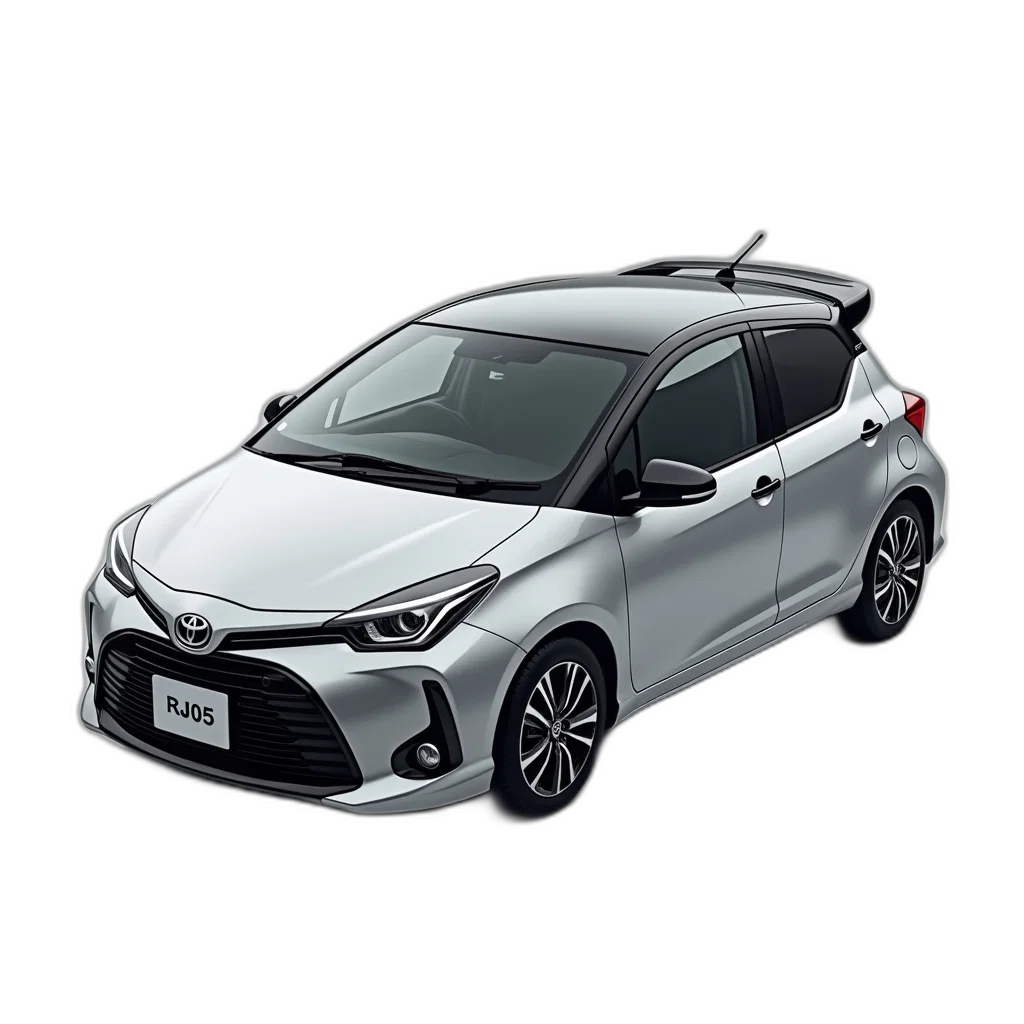 car, 3d render, silver, hatchback transparent PNG cut-out