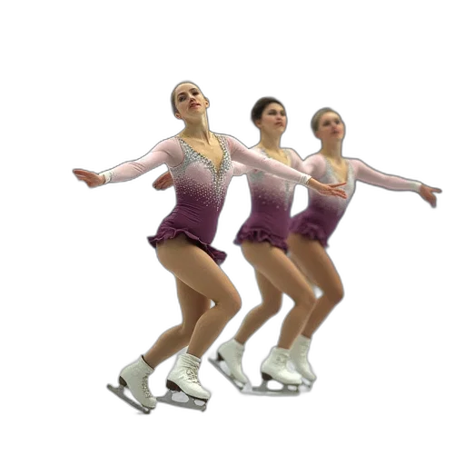 3d render, figure, skating, team transparent PNG cut-out