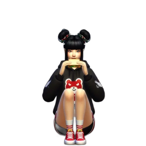 3d render, pixel art, concept art, anime transparent PNG cut-out