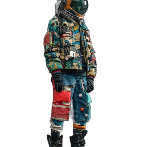 jacket, mask, robot, creature transparent PNG cut-out
