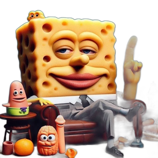 food, creature, face, robot transparent PNG cut-out