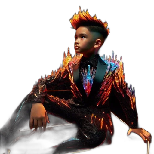 jacket, dragon, hair, creature transparent PNG cut-out
