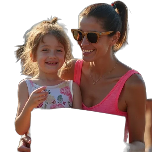 face, woman, her, daughter transparent PNG cut-out