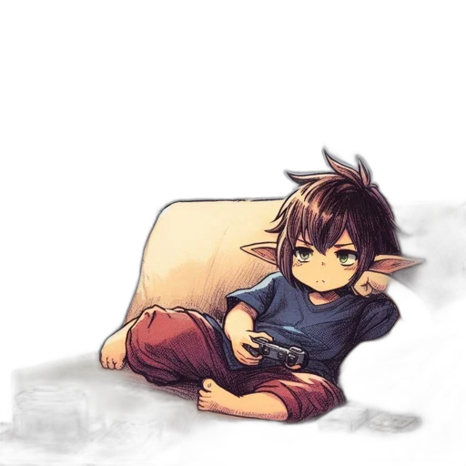 pixel art, anime, watercolor, cartoon transparent PNG cut-out