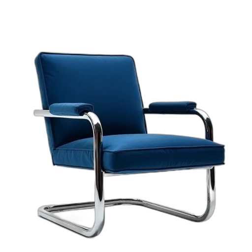 furniture, 3d render, photorealistic, blue transparent PNG cut-out