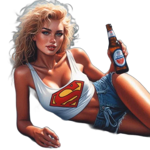 bottle, comic book art, photorealistic, oil painting transparent PNG cut-out