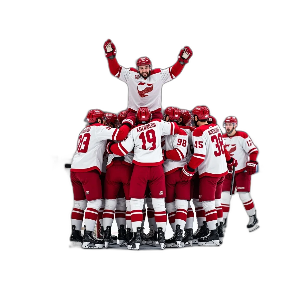group, ice, hockey, players transparent PNG cut-out