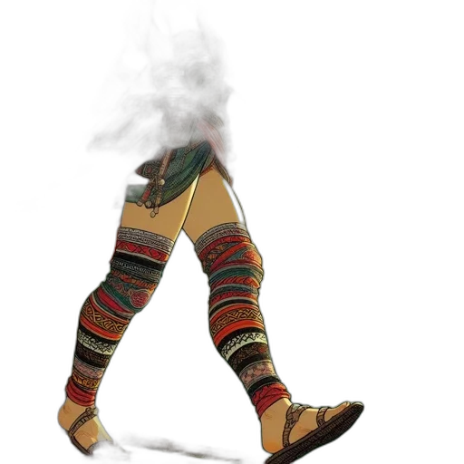 shoes, mask, staff, jacket transparent PNG cut-out