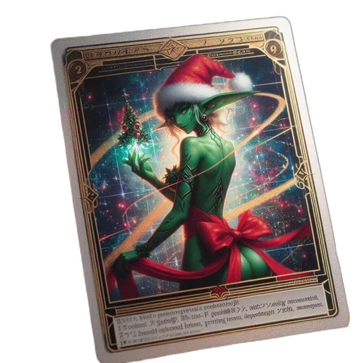 illustration, holiday-themed, trading, card transparent PNG cut-out