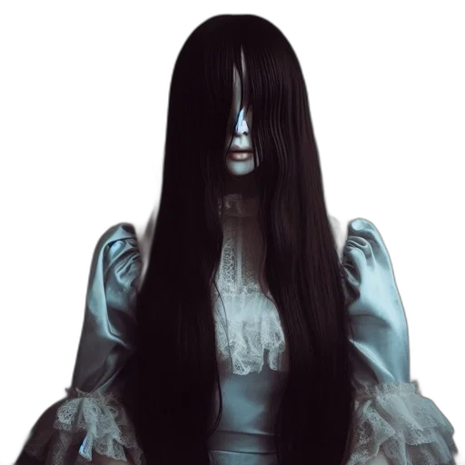 hair, mask, dress, face transparent PNG cut-out
