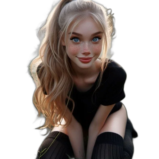 dress, face, hair, dragon transparent PNG cut-out