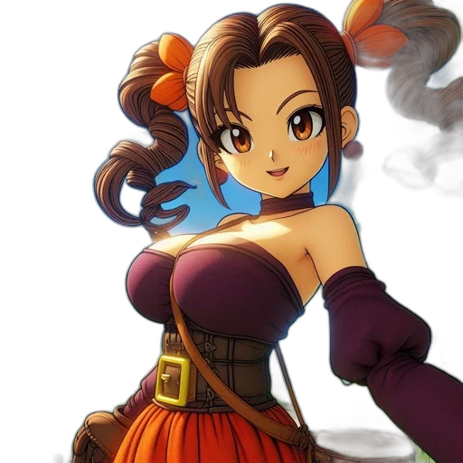 dress, staff, fantasy art, anime transparent PNG cut-out