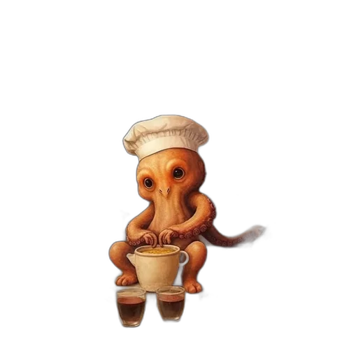 food, hat, staff, creature transparent PNG cut-out