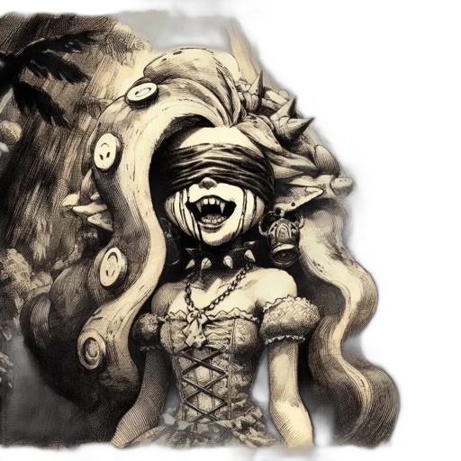mask, creature, face, hair transparent PNG cut-out