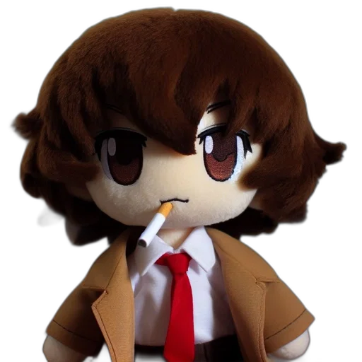 staff, jacket, hair, 3d render transparent PNG cut-out
