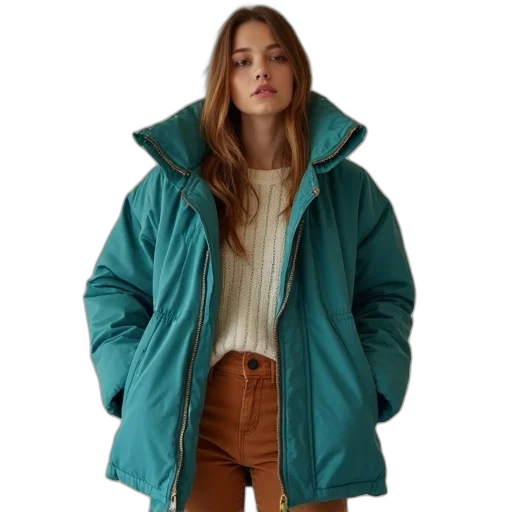 jacket, green, blue, pastel transparent PNG cut-out