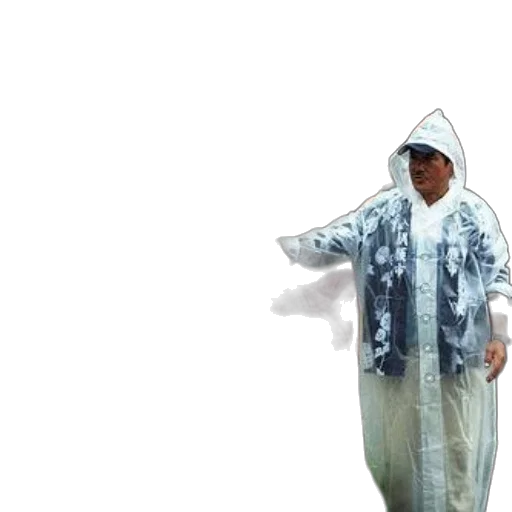 jacket, umbrella, creature, staff transparent PNG cut-out