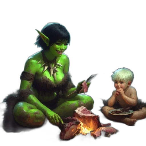 fantasy art, concept art, pixel art, oil painting transparent PNG cut-out