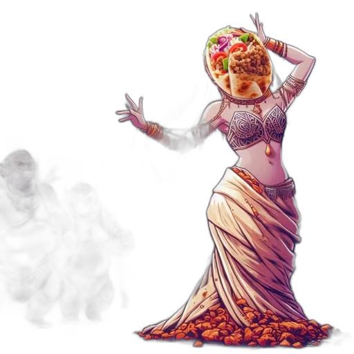 dress, crown, mask, creature transparent PNG cut-out