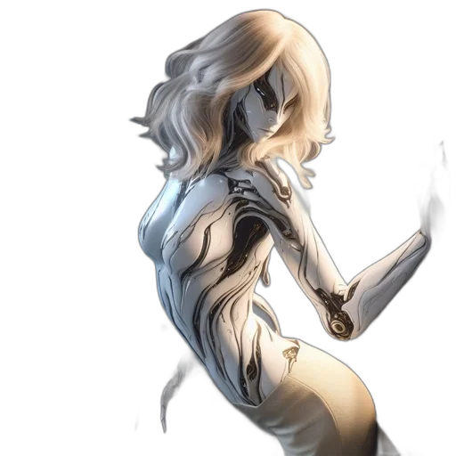 dress, robot, hair, face transparent PNG cut-out