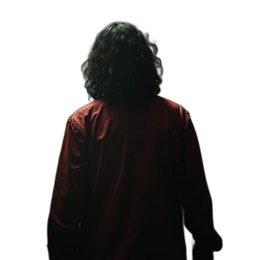 jacket, staff, dress, hair transparent PNG cut-out
