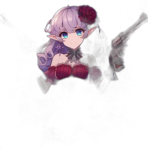 weapon, flower, staff, crown transparent PNG cut-out
