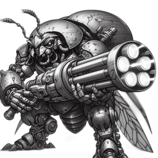 robot, weapon, concept art, fantasy art transparent PNG cut-out