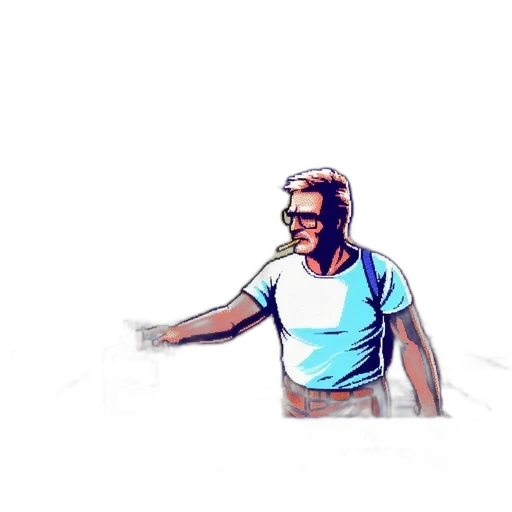 staff, jacket, robot, face transparent PNG cut-out