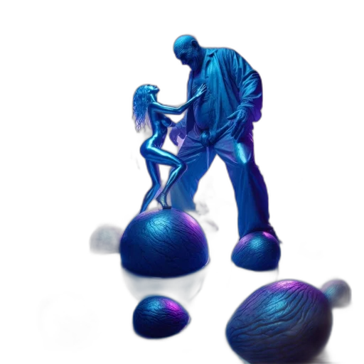 3d render, concept art, vaporwave, fantasy art transparent PNG cut-out