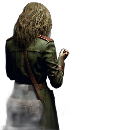 jacket, weapon, staff, dress transparent PNG cut-out