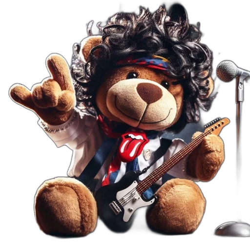 cartoon, photorealistic, stuffed, animal transparent PNG cut-out