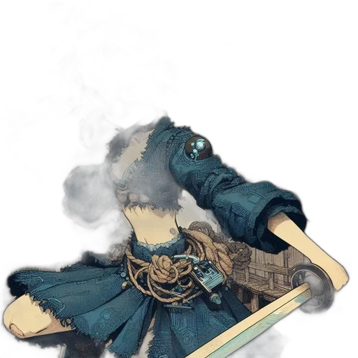 sword, staff, weapon, jacket transparent PNG cut-out