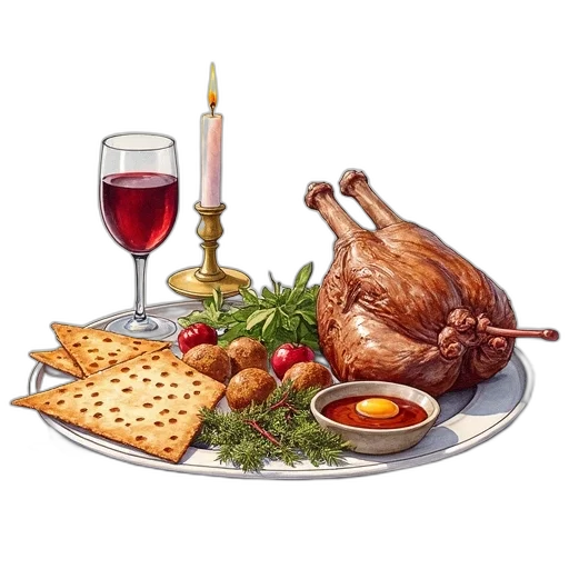 food, photorealistic, watercolor, painting transparent PNG cut-out