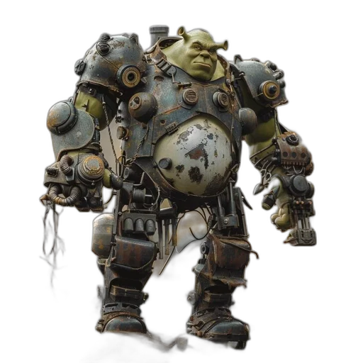 robot, weapon, concept art, 3d render transparent PNG cut-out