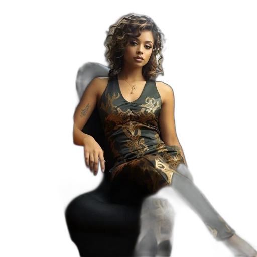 dress, concept art, photorealistic, 3d render transparent PNG cut-out