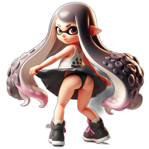 dress, hair, weapon, concept art transparent PNG cut-out