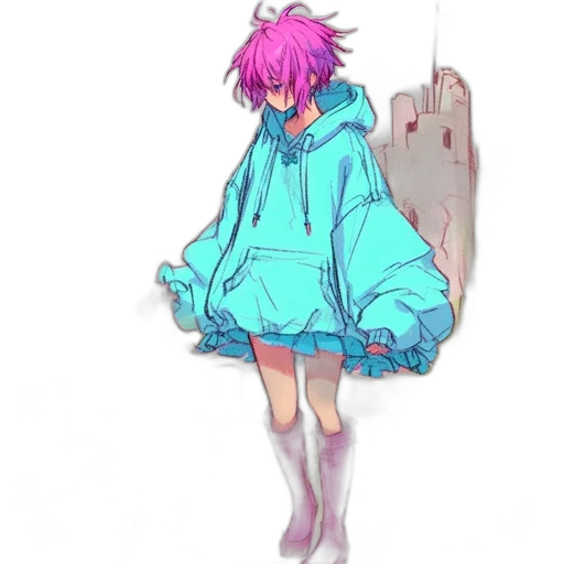 dress, jacket, creature, weapon transparent PNG cut-out