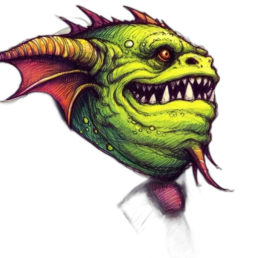 dragon, creature, staff, face transparent PNG cut-out