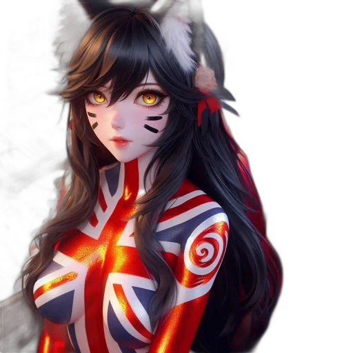fantasy art, anime, concept art, photorealistic transparent PNG cut-out